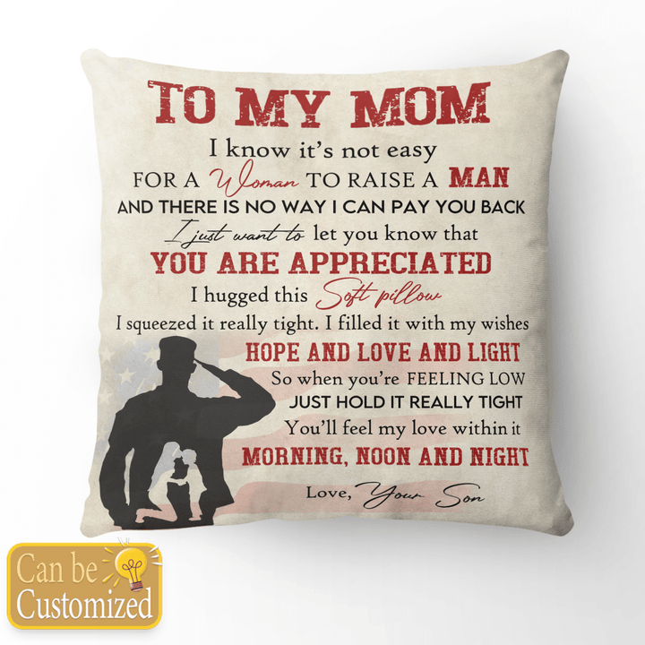TO MY MOM - CUSTOMIZED PILLOW - 136t0422