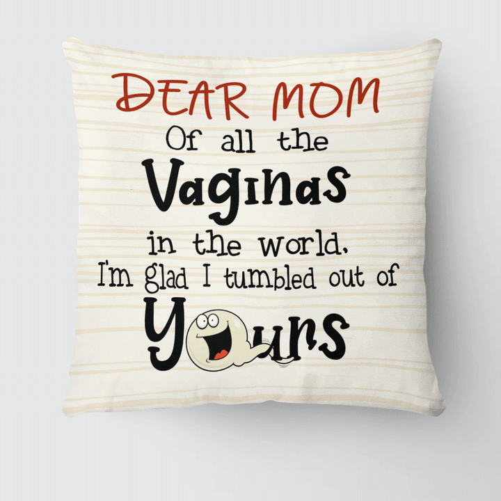 IM GLAD I TUMBLED OUT OF YOURS - CUSTOMIZED PILLOW - 153T0422