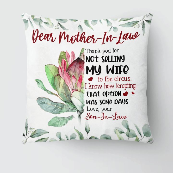 DEAR MOTHER-IN-LAW - CUSTOMIZED PILLOW - 181T0422