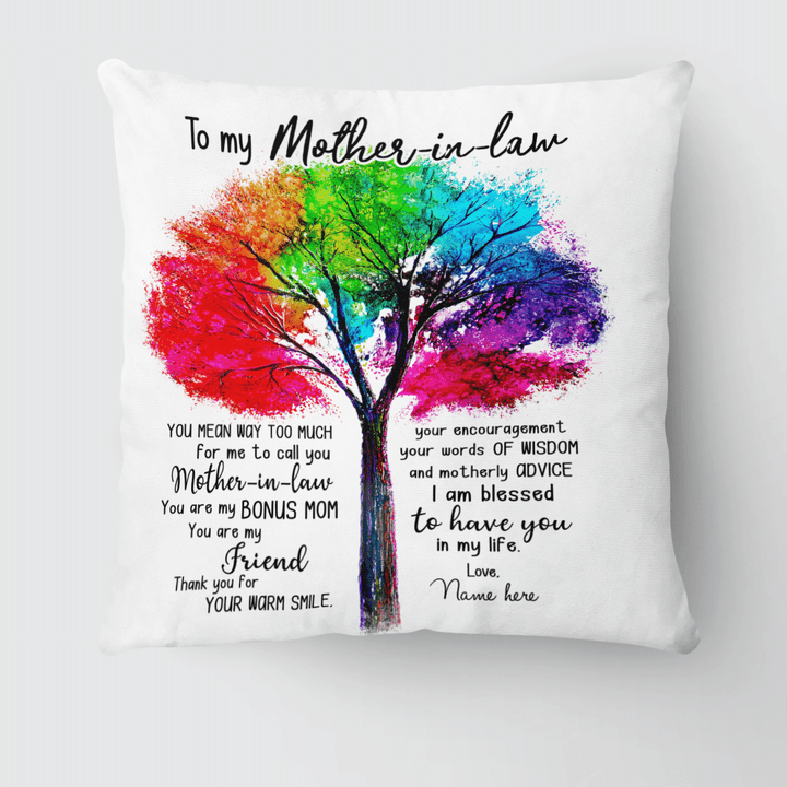 TO MY MOTHER-IN-LAW - CUSTOMIZED PILLOW - 192T0422