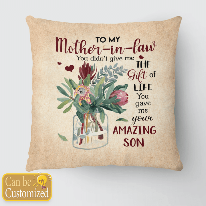 TO MY MOTHER-IN-LAW - CUSTOMIZED PILLOW - 194T0422