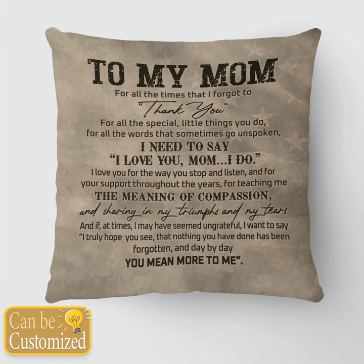 TO MY MOM - CUSTOMIZED PILLOW - 196T0422