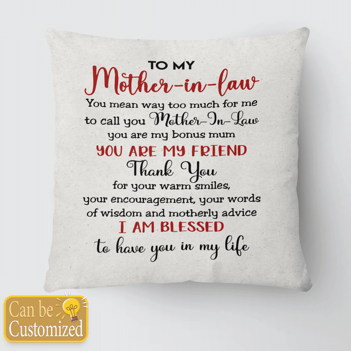 TO MY MOTHER-IN-LAW - CUSTOMIZED PILLOW - 228T0422