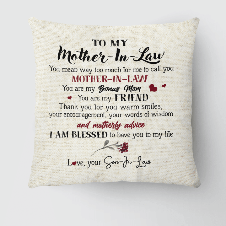 THANK YOU FOR RAISING THE WOMAN OF MY DREAMS - CUSTOMIZED PILLOW - 229T0422