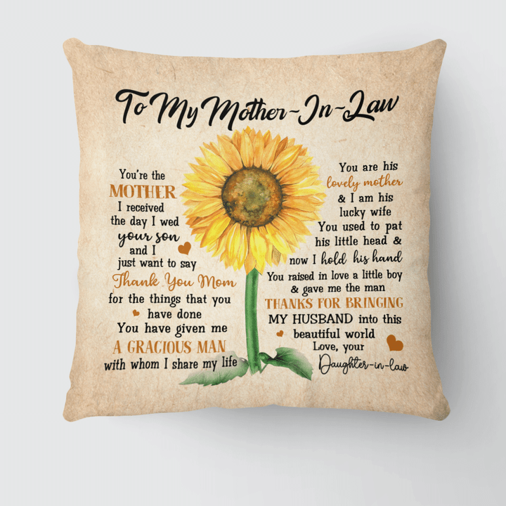 TO MY MOTHER-IN-LAW - CUSTOMIZED PILLOW - 233T0422