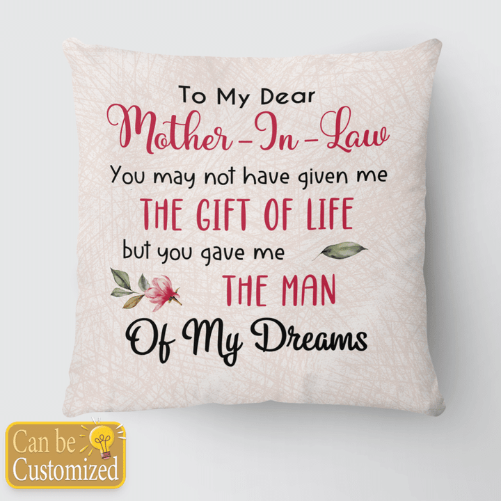 TO MY DEAR MOTHER-IN-LAW - CUSTOMIZED PILLOW - 235T0422