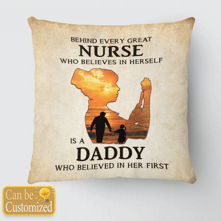 BEHIND EVERY GREAT NURSE - CUSTOMIZED PILLOW - 88t0522