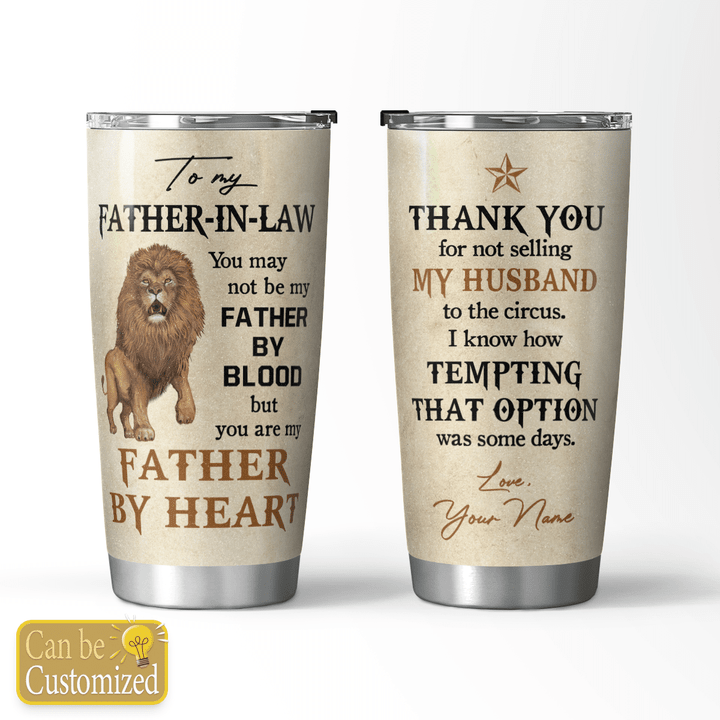 TO MY FATHER-IN-LAW - PERSONALIZED TUMBLER - 124T0522