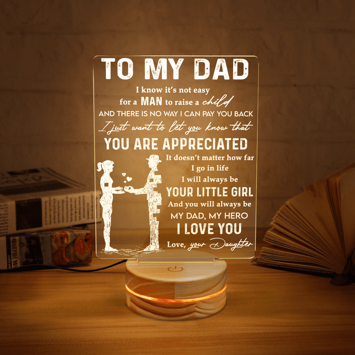 TO MY DAD - CUSTOMIZED 3D LED LAMP - 271T0522