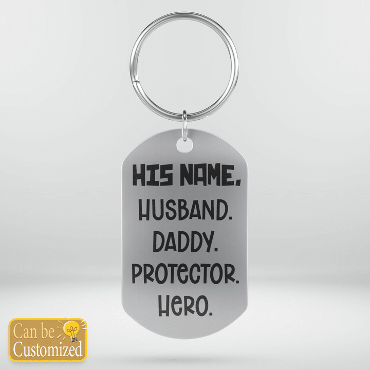 HUSBAND DADDY PROTECTOR HERO - NECKLACE/ KEYCHAIN - 303T0522