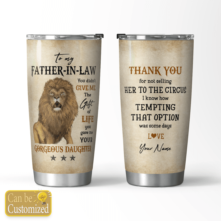 TO MY FATHER-IN-LAW - CUSTOMIZED TUMBLER - 69t0622