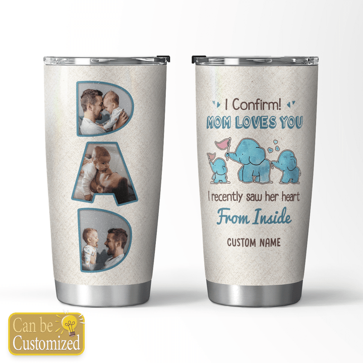 I CONFIRM MOM LOVES YOU - CUSTOMIZED TUMBLER - 87t0622