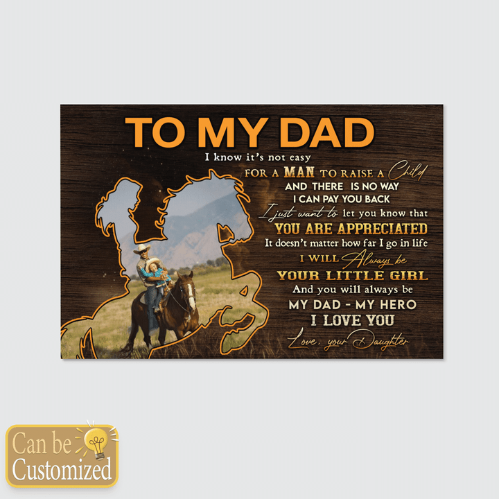 TO MY DAD - CUSTOMIZED CANVAS - 90T0622