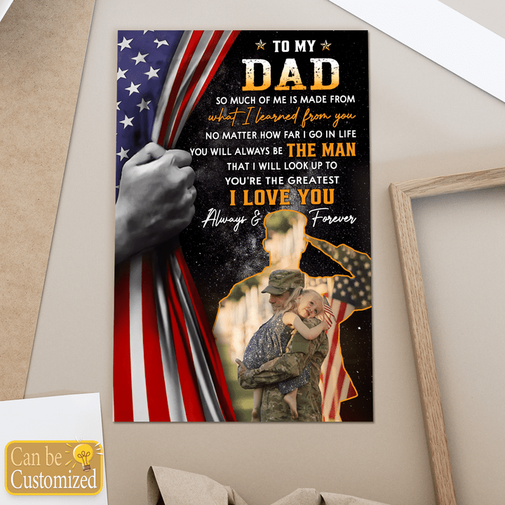 TO MY DAD - PERSONALIZED CANVAS - 117t0622