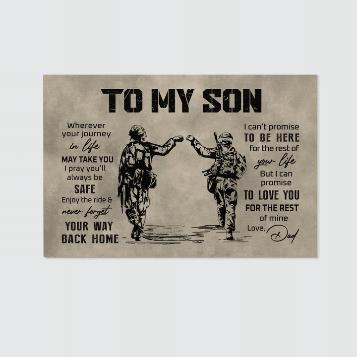 TO MY SON - MILITARY - CANVAS - 138T0622