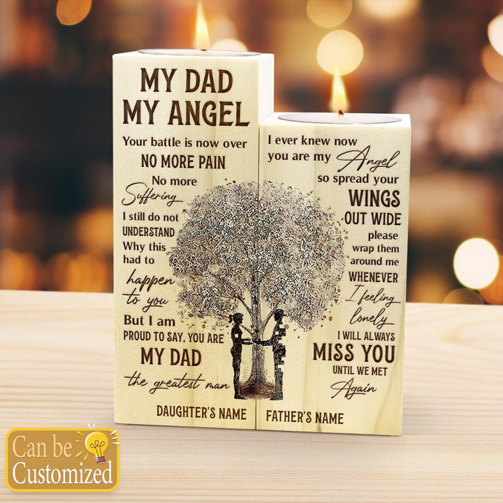 MY DAD MY ANGEL - CANDLE HOLDER - 13t0123