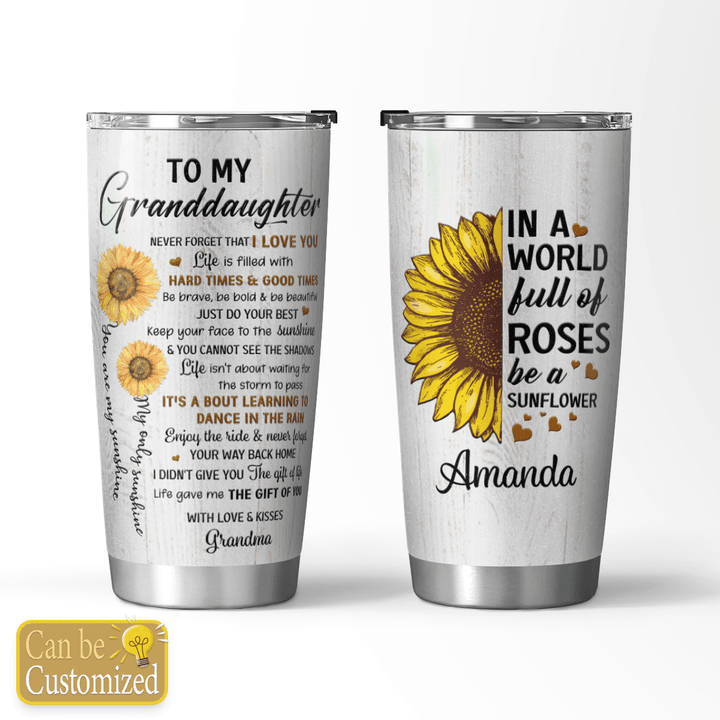 TO MY GRANDDAUGHTER - CUSTOMIZED TUMBLER - 72T0823