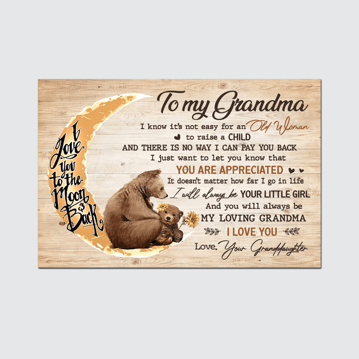 TO MY GRANDMA - CANVAS/POSTER - 74T0823