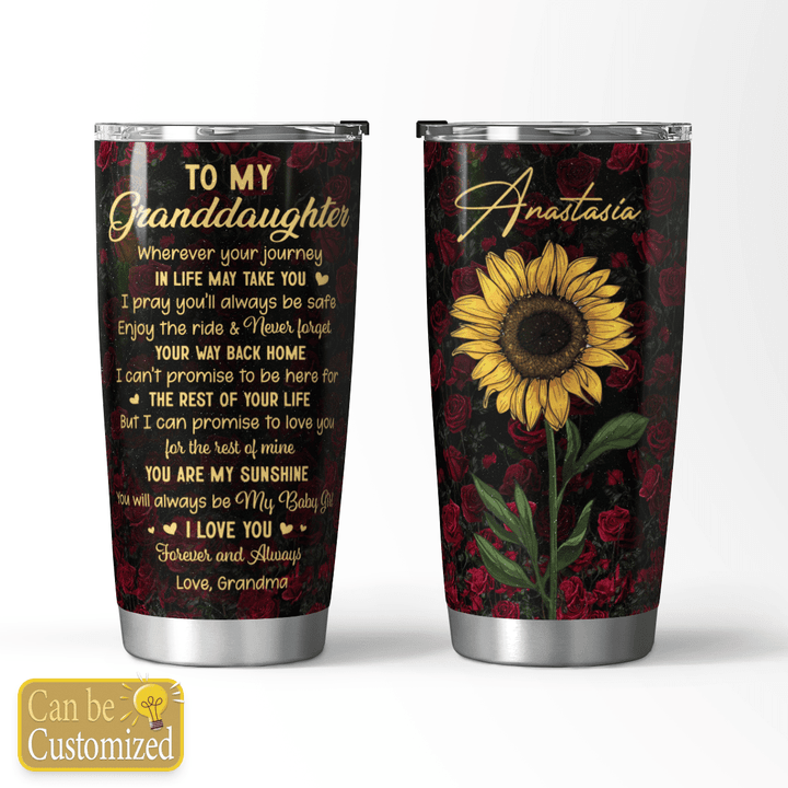 TO MY GRANDDAUGHTER - CUSTOMIZED TUMBLER - 90T0823