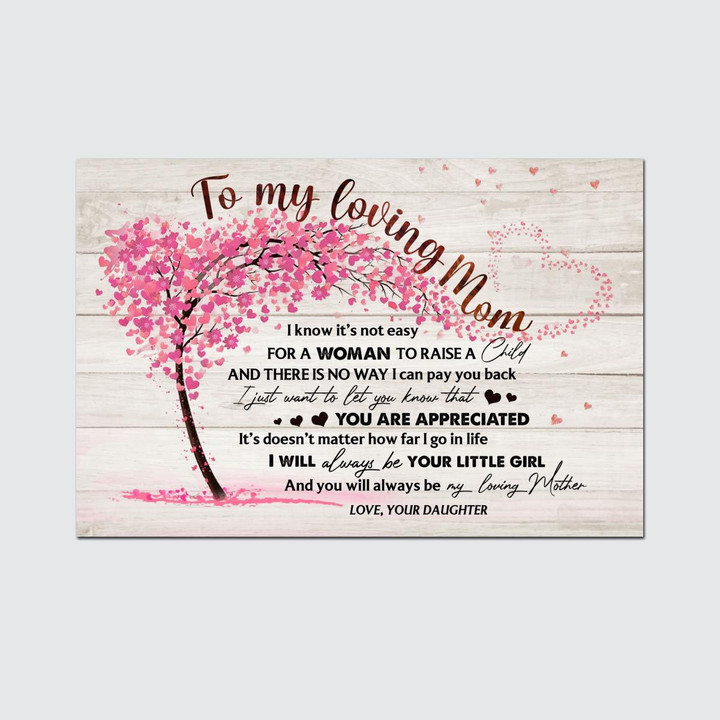TO MY LOVING MOM - CANVAS - 64t0323