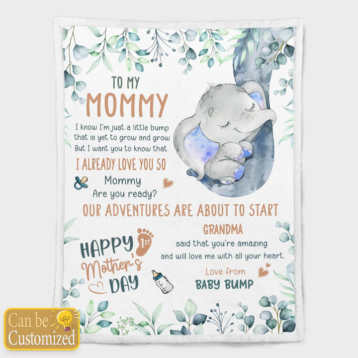 HI MOMMY AND DADDY - CUSTOMIZED BLANKET - 90T0323