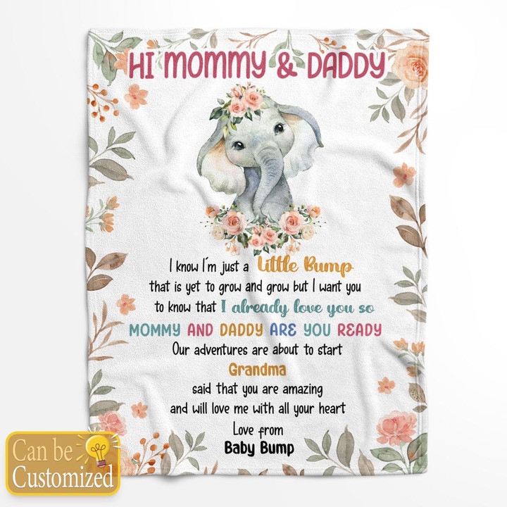 HI MOMMY AND DADDY - CUSTOMIZED BLANKET - 34T0323