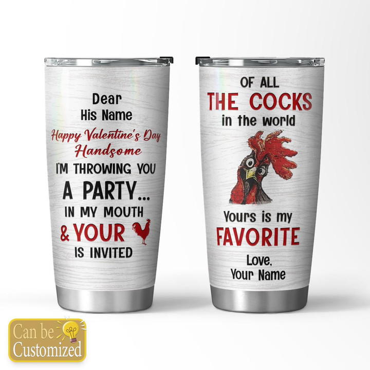 A PARTY IN MY MOUTH - CUSTOMIZED TUMBLER - 99T0123
