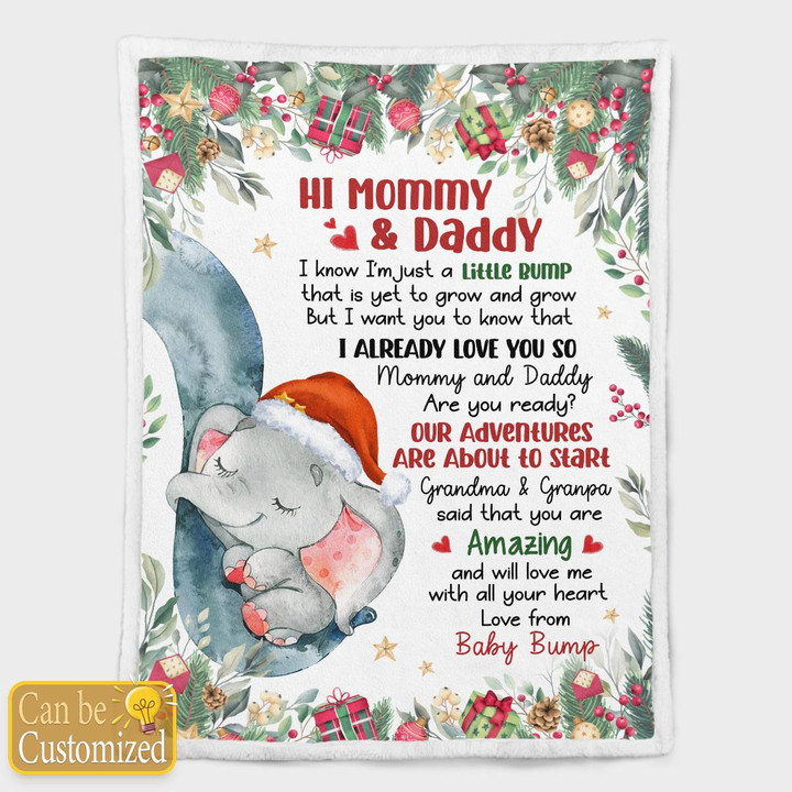 HI MOMMY AND DADDY - CUSTOMIZED BLANKET - 83t1022