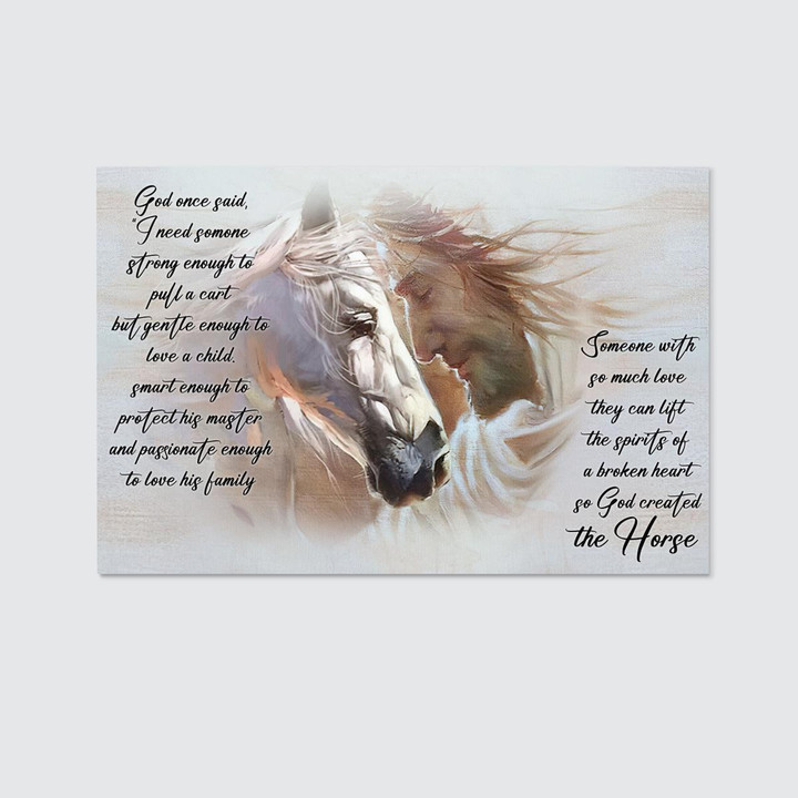 GOD CREATED THE HORSE - CANVAS - 15t0123