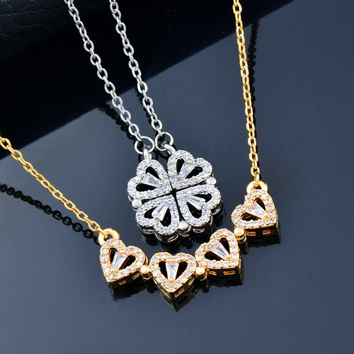 Four Leaf Heart Shape Necklace 🔥SALE 50% OFF🔥