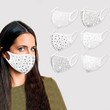 6-Pack: Celebrity Bling Holiday Rhinestone Washable Face Mask