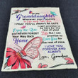 To My Granddaughter Blanket - Butterfly
