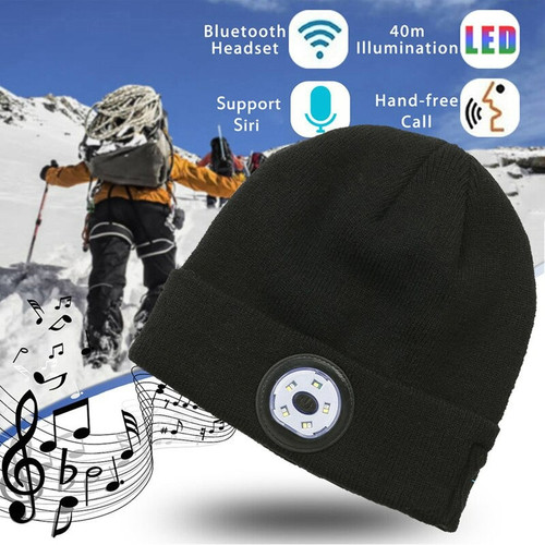 Bluetooth Beanie Hat With Led Headlight 🔥HOT DEAL - 50% OFF🔥