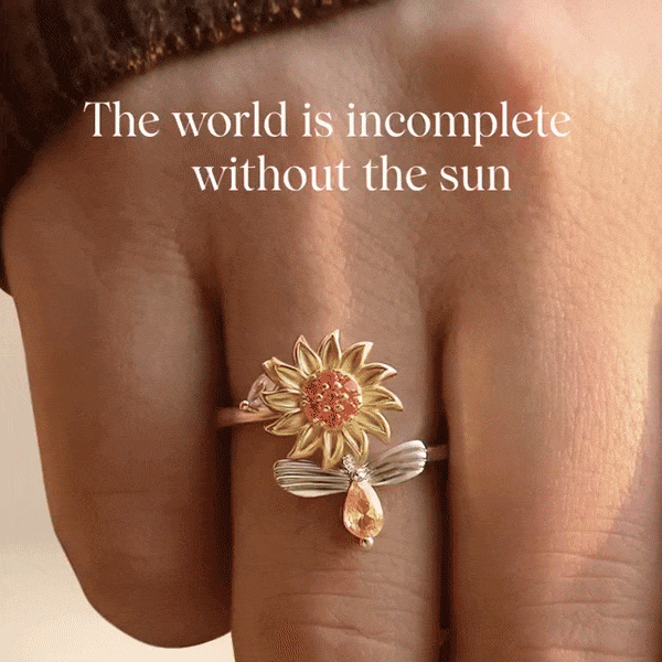 🎁 To My Daughter Sunflower Fidget Ring