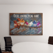 Hummingbird - God says you are 1 - VERTICAL CANVAS