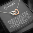 To My Granddaughter - Love Grandma - Interlocking Heart Necklace