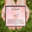 To My Granddaughter - Nana - Interlocking Heart Necklace