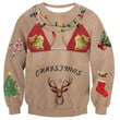 🔥NEW YEAR SALE🔥 Ugly Chest Bell Bikini Ugly Christmas Sweatshirt