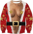 🔥NEW YEAR SALE🔥 Ugly Christmas Crewneck Sweatshirt Novelty 3D Graphic Long Sleeve Sweater Shirt