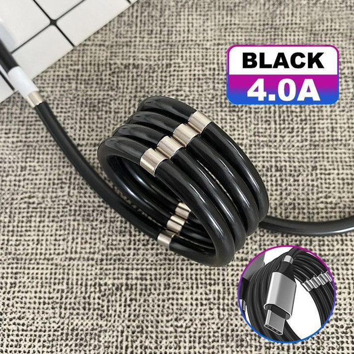 Rolled-up Magnetic USB Cable