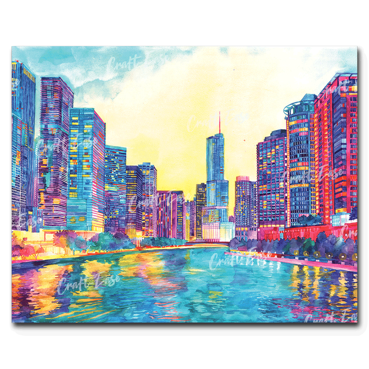 "Chicago River" Paint By Numbers Craft-Ease™ - Exclusive Series (40 x 50 Cm)