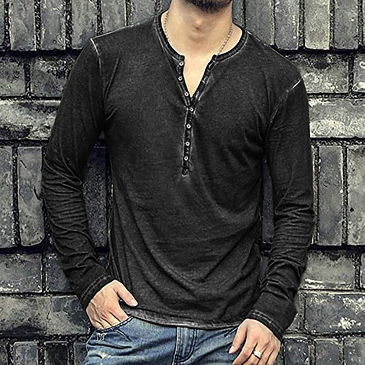 Men's Henley 3D Print T shirt Solid Color Henley Tee 🔥FATHER'S DAY SALE 50% OFF🔥