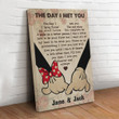 THE DAY I MET YOU - PERSONALIZED CUSTOMS VERTICAL CANVAS