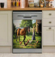 Horse And Chickens In Their Decor Kitchen Dishwasher Cover