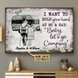 Personalized Camping Sketch Hold Your Hand Customized Canvas