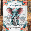To my daughter Elephant Fleece Blanket
