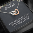To My Granddaughter - You Are Beautiful - Interlocking Heart Necklace