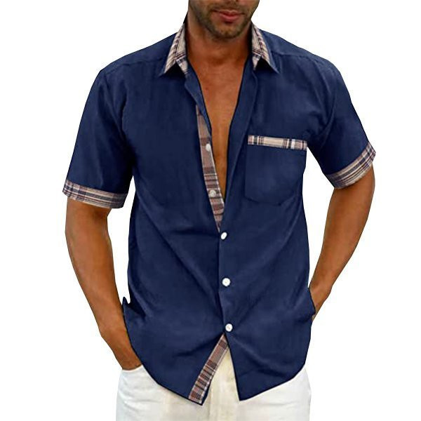 Men's Casual Plaid Collar Button Summer Shirt 🔥HOT SALE 50%🔥
