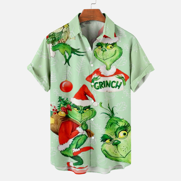 Grinch Stole Your Gift Men's Short Sleeve Shirt 🔥SALE 50% OFF 🔥