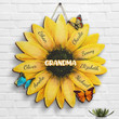 🌻Nana, Grandma Family Sunflower - Gift For Grandma, Mom - Personalized Shaped Wood Sign